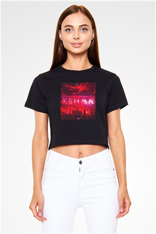 KSHMR Siyah  Crop Top Tişört