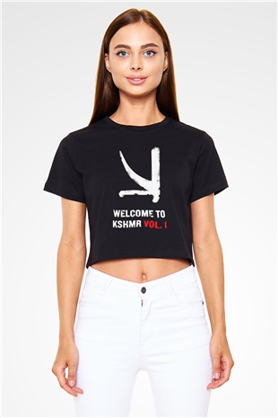 KSHMR Siyah  Crop Top Tişört