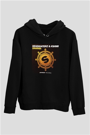 KSHMR Siyah Unisex Kapüşonlu Sweatshirt