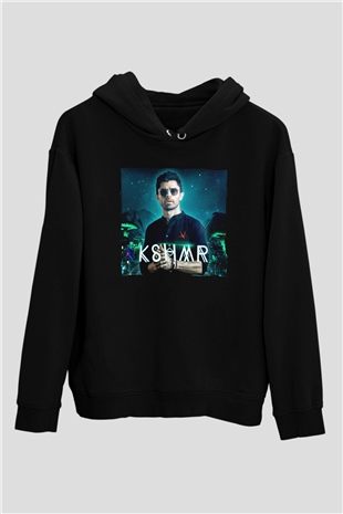 KSHMR Siyah Unisex Kapüşonlu Sweatshirt