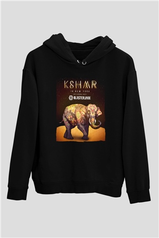 KSHMR Siyah Unisex Kapüşonlu Sweatshirt