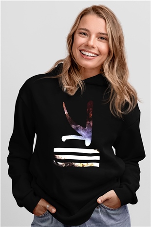 KSHMR Siyah Unisex Kapüşonlu Sweatshirt