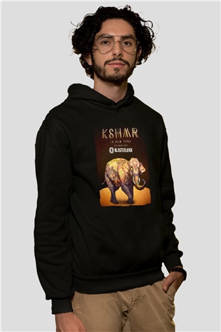 KSHMR Siyah Unisex Kapüşonlu Sweatshirt