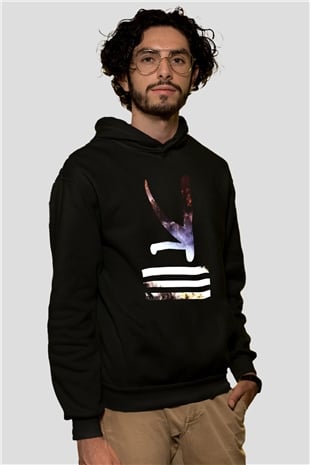 KSHMR Siyah Unisex Kapüşonlu Sweatshirt
