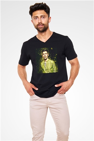 KSHMR Siyah Unisex V Yaka Tişört