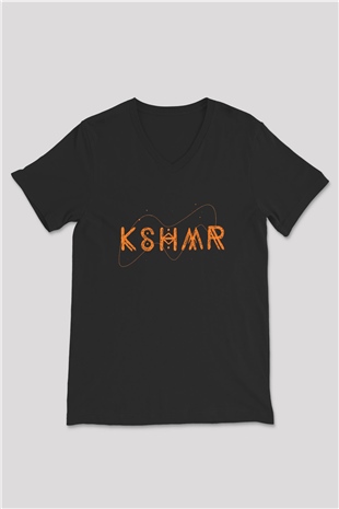 KSHMR Siyah Unisex V Yaka Tişört