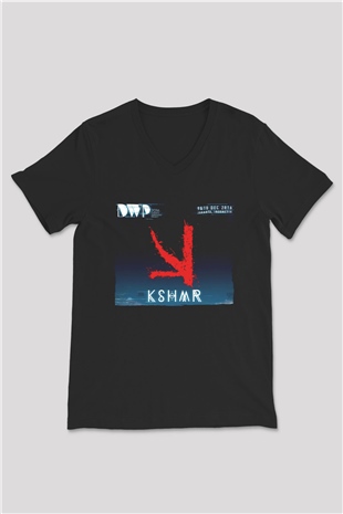 KSHMR Siyah Unisex V Yaka Tişört