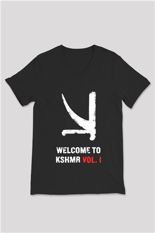 KSHMR Siyah Unisex V Yaka Tişört