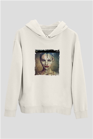KSHMRBaskılı Beyaz Hoodie