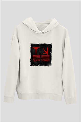 KSHMRBaskılı Beyaz Hoodie