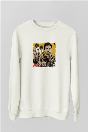 KSHMRBaskılı Beyaz Sweatshirt