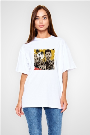 KSHMRBaskılı Beyaz Oversize Tişört