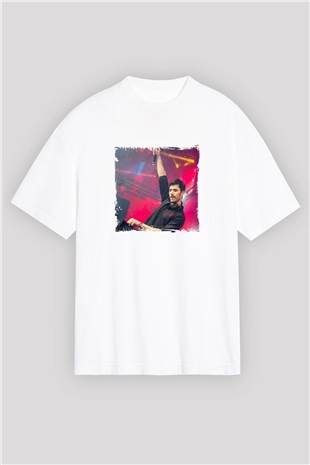 KSHMRBaskılı Beyaz Oversize Tişört