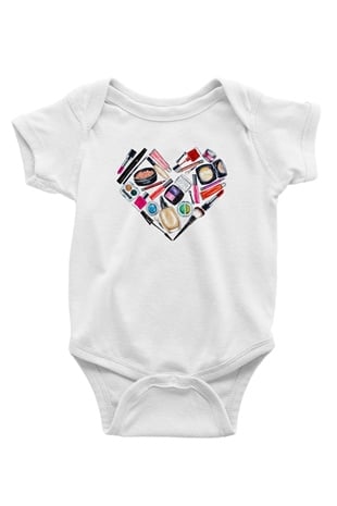 Kuaför Baskılı Beyaz Unisex Bebek Body - Zıbın