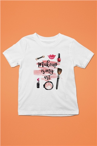 Kuaför Baskılı Beyaz Unisex Çocuk Tişört
