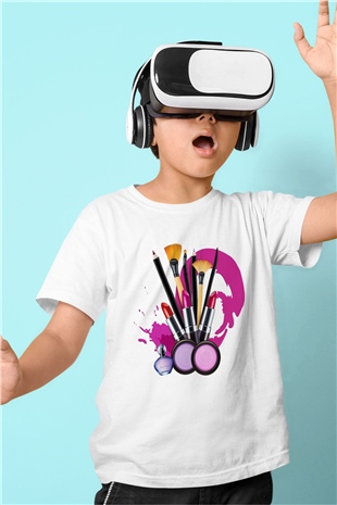 Kuaför Baskılı Beyaz Unisex Çocuk Tişört
