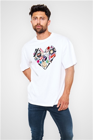 Kuaför Beyaz Unisex Oversize Tişört T-Shirt