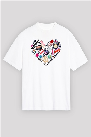 Kuaför Beyaz Unisex Oversize Tişört T-Shirt