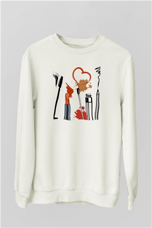 Kuaför Beyaz Unisex Sweatshirt