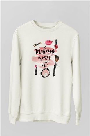 Kuaför Beyaz Unisex Sweatshirt