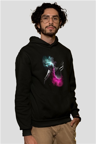 Kuaför Siyah Unisex Kapşonlu Sweatshirt