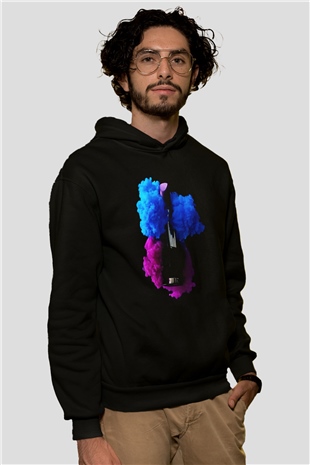 Kuaför Siyah Unisex Kapşonlu Sweatshirt