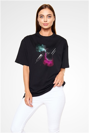Kuaför Siyah Unisex Oversize Tişört T-Shirt