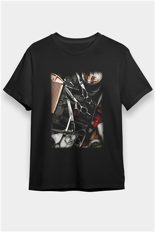 Kuaför Siyah Unisex Tişört T-Shirt - TişörtFabrikası