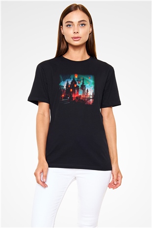 Kule Köprüsü Siyah Unisex Tişört T-Shirt - TişörtFabrikası