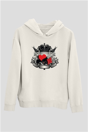 Kumarbaz Beyaz Unisex Hoodie