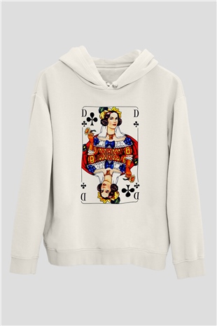 Kumarbaz Beyaz Unisex Hoodie
