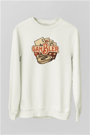 Kumarbaz Beyaz Unisex Sweatshirt