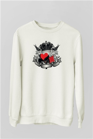 Kumarbaz Beyaz Unisex Sweatshirt
