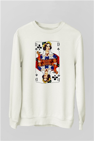 Kumarbaz Beyaz Unisex Sweatshirt
