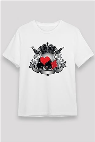 Kumarbaz Beyaz Unisex Tişört T-Shirt - TişörtFabrikası