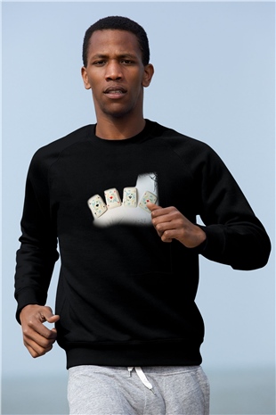 Kumarbaz Siyah Unisex Sweatshirt