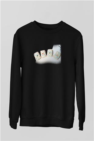 Kumarbaz Siyah Unisex Sweatshirt