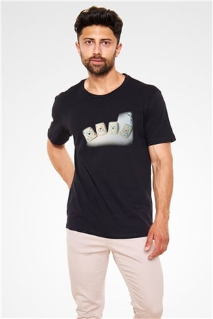 Kumarbaz Siyah Unisex Tişört T-Shirt - TişörtFabrikası
