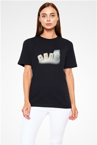 Kumarbaz Siyah Unisex Tişört T-Shirt - TişörtFabrikası