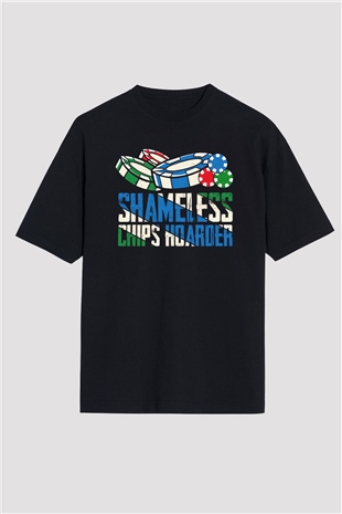 Kumarbaz Siyah Oversize Tişört Oversize T-shirt - TişörtFabrikası