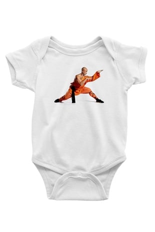 Kung Fu Beyaz Bebek Body - Zıbın