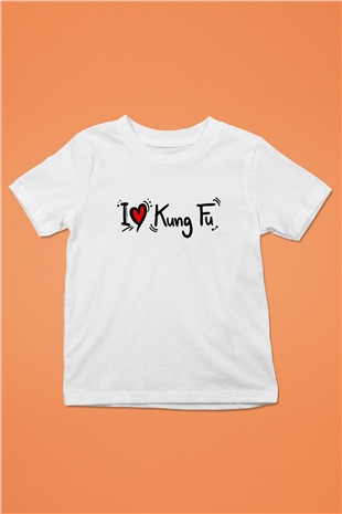 Kung Fu Beyaz Unisex Çocuk Tişört