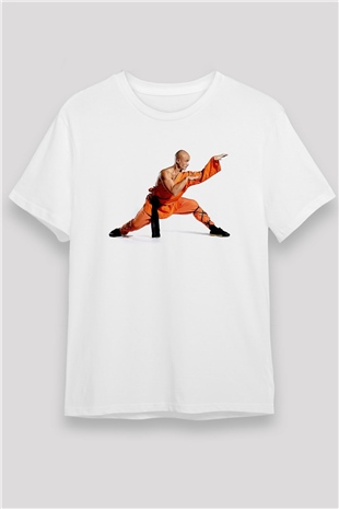 Kung Fu Beyaz Unisex Tişört T-Shirt - TişörtFabrikası