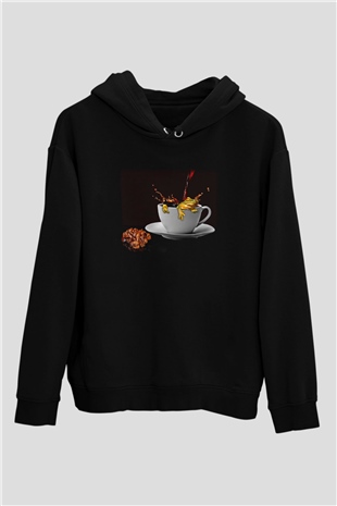 Kurbağa Siyah Unisex Hoodie
