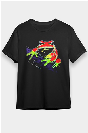 Kurbağa Siyah Unisex Tişört T-Shirt - TişörtFabrikası