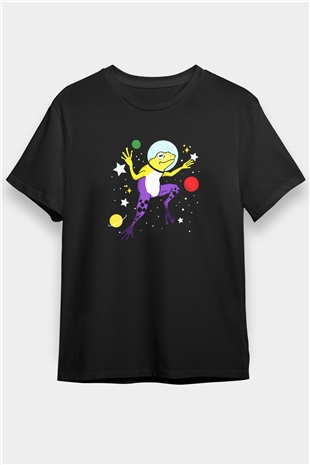 Kurbağa Siyah Unisex Tişört T-Shirt - TişörtFabrikası