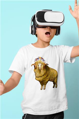 Kurban Bayramı Baskılı Beyaz Unisex Beyaz Çocuk Tişört - Tshirt
