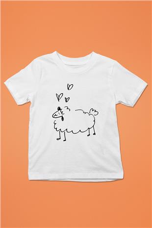 Kurban Bayramı Baskılı Beyaz Unisex Beyaz Çocuk Tişört - Tshirt