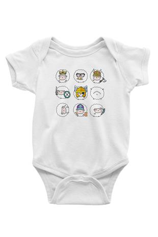 Kurban Bayramı Baskılı Beyaz Unisex Bebek Body - Zıbın