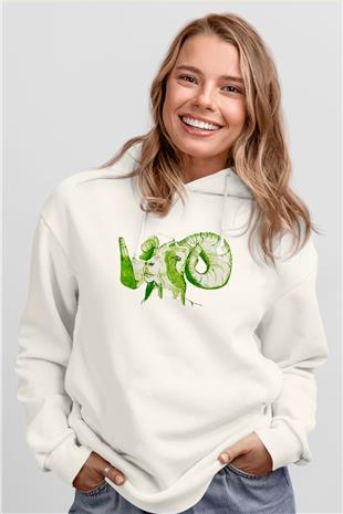 Kurban Bayramı Baskılı Beyaz Unisex Kapüşonlu Sweatshirt